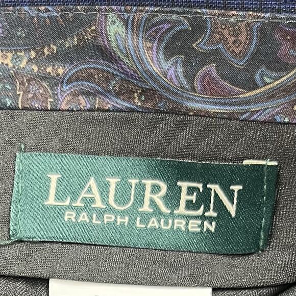 Lauren Ralph Lauren Dress Trouser Pants Mens 36x32 Navy Black Houndstooth Preppy - Picture 6 of 8